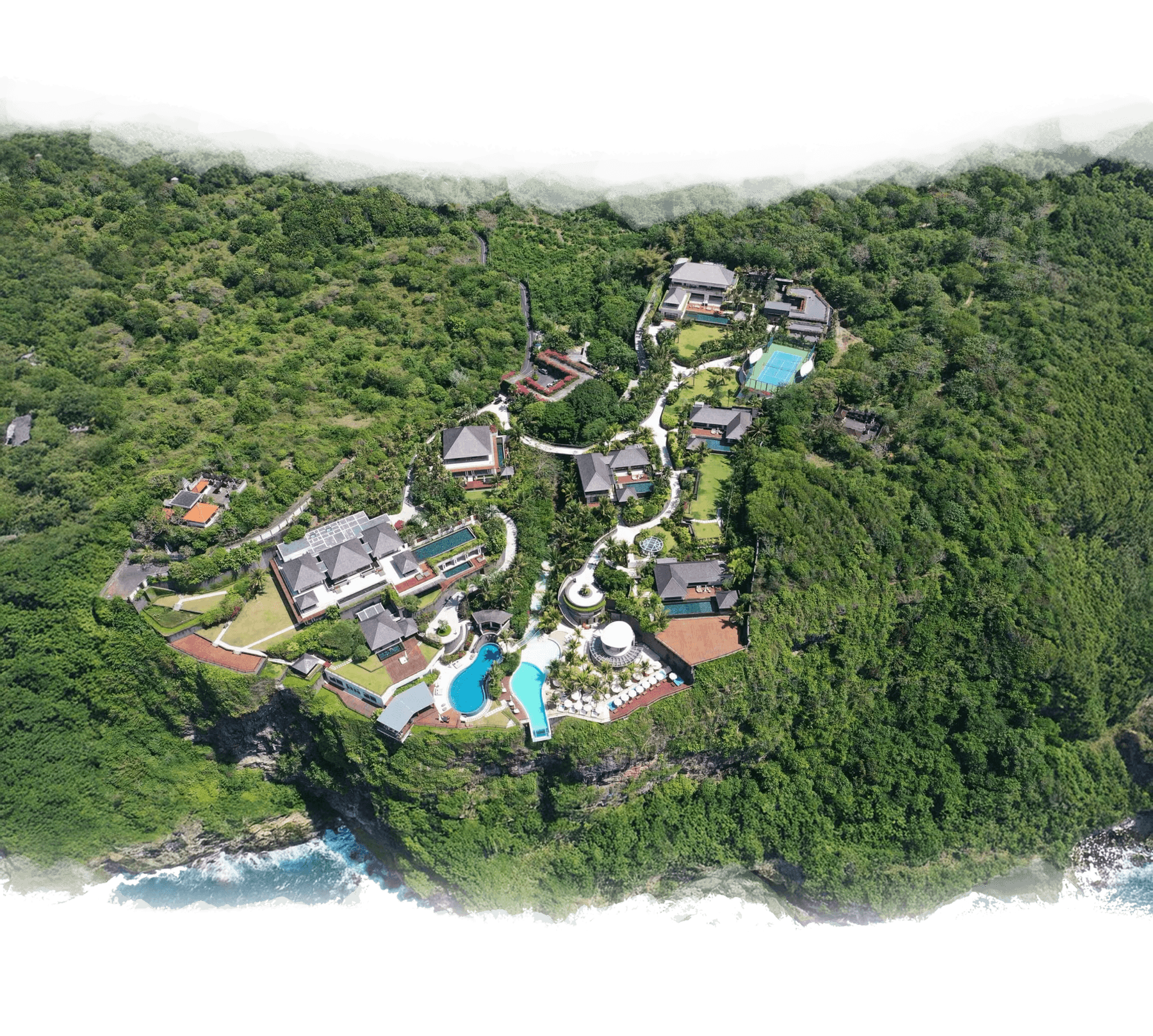 Aerial map of the Punash villa estate
